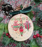 Christmas Baubles hand-painted log slice Christmas decoration - Image 5