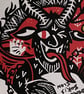 Greetings From Krampus Card. Xmas Wreath Christmas Card.  - Image 2