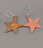 Smudgy Stars Brass & Silver Earrings - Image 3