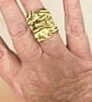 Lightweight Brass Modern Ring. - Size N