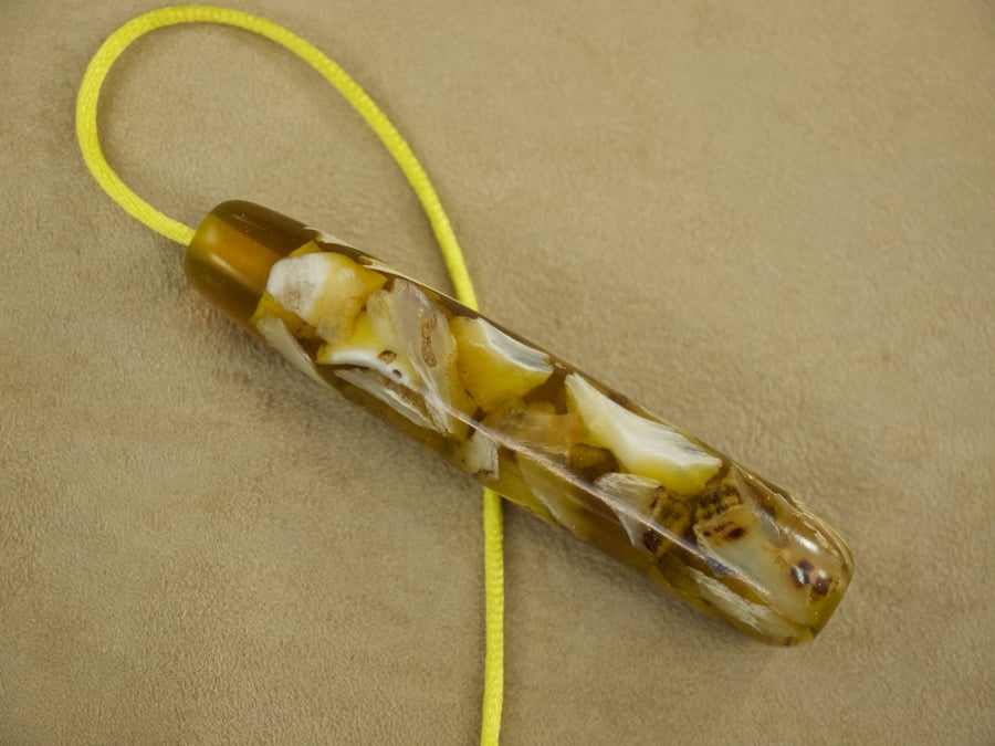 unique hand crafted light pull pendant with real sea shells made on Orkney.lps14