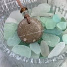 Brown pebble pendant