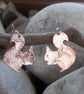Squirrel earrings in copper - Image 8