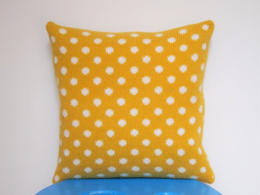 Golden Yellow Spot Cushion 