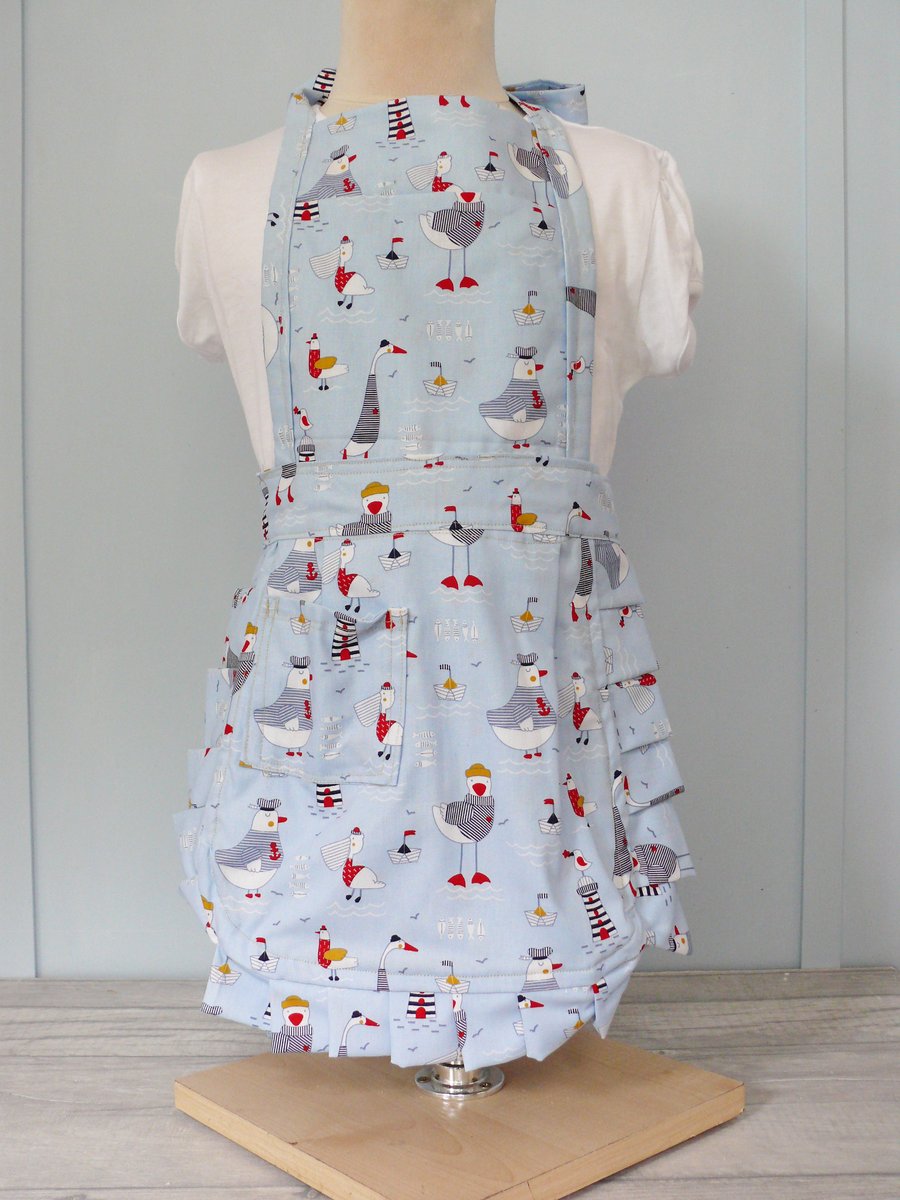Apron , Kids Apron, Boat Theme Apron, Sea life Theme Apron