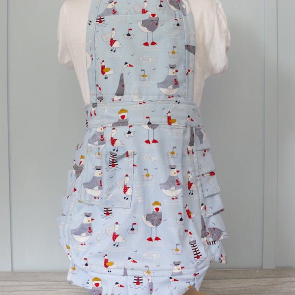 Apron , Kids Apron, Boat Theme Apron, Sea life Theme Apron