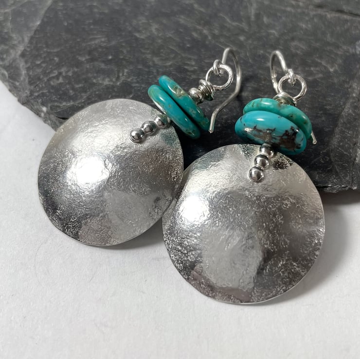 Multicolored Round Earrings in Turquoise main image 1