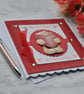 Be My Valentine's Day Love Heart Teddy Bear 3D Luxury Handmade Card - Image 2