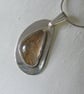 Sterling Silver Freeform Pendant with Rutilated Quartz Gemstone, - Image 2