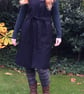  Coat, longline, sleeveless, dark navy pinstripe, long waistcoat - Image 2