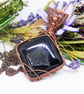 Black Druzy Agate Copper Necklace