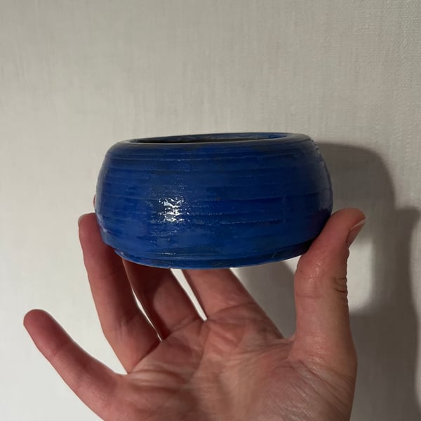 Blue trinket bowl
