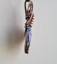Howling Wolf Animal Glass & Copper Blue Pendant Necklace Summer Seconds - Image 6
