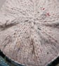 Handknit chunky wool hat and cowl set col 06 Cream - Image 7