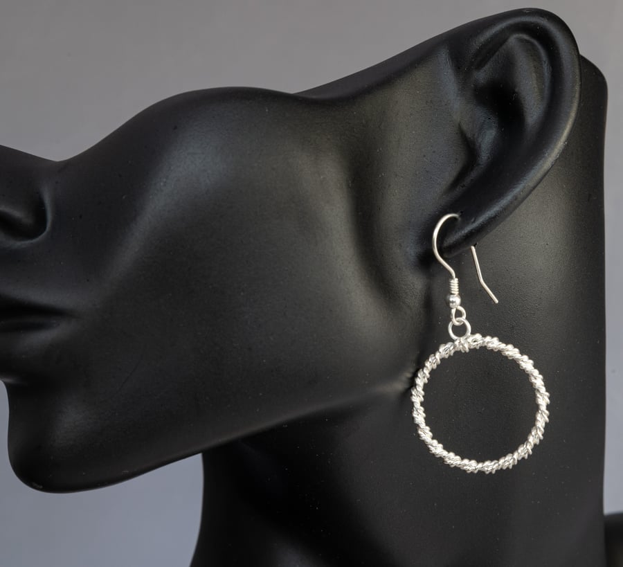 'Double twist', sterling silver