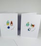 Fused glass birdies card- any occassions 