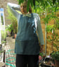 Harvesting Pouch Apron with Cross Back Straps for Gardeners. Teal Canvas - Image 4