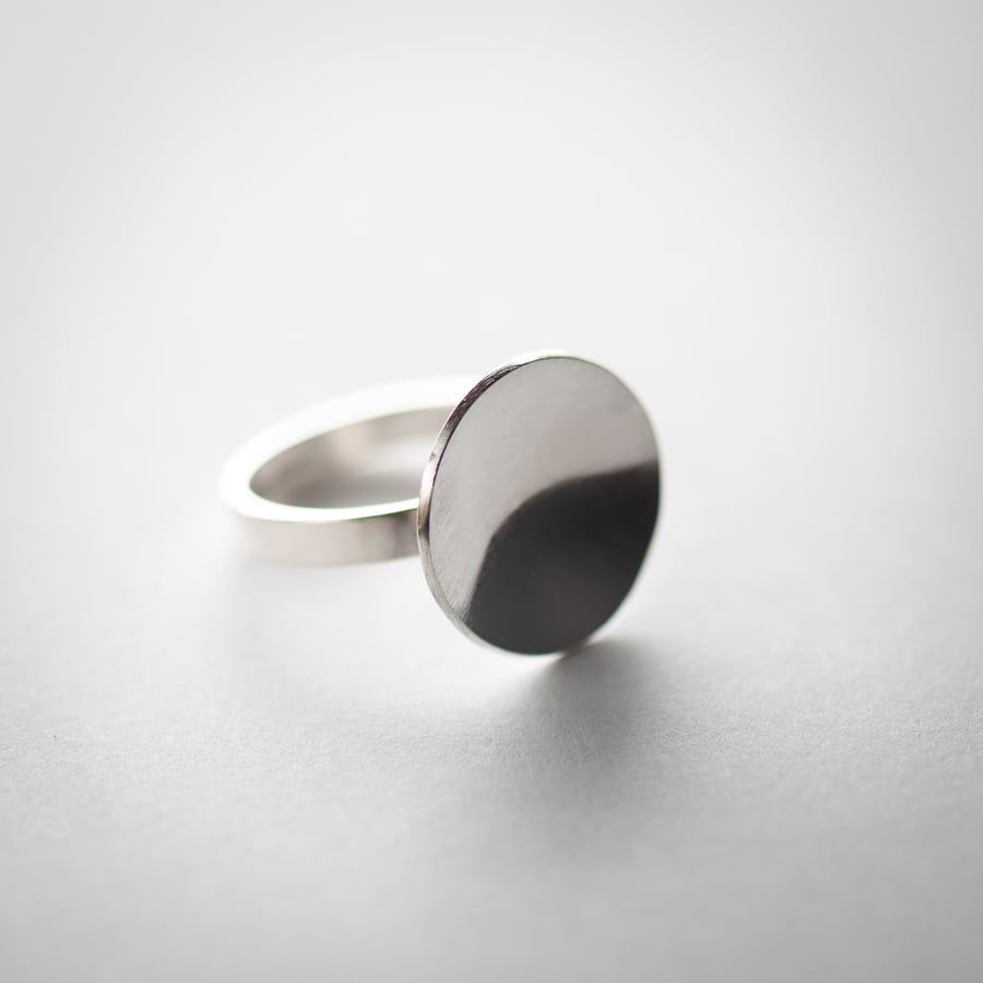 Sterling Silver Dished Ring