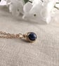 LAPIS LAZULI Necklace Minimalist 14K Gold Filled Pendant September Birthstone - Image 3