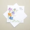 hand painted floral Birthday card ( ref F 902 C5 )