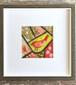 Mosaic-style fabric bird picture, textile art, textile bird, gift for bird lover - Image 3