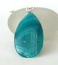Turquoise coloured banded agate pendant necklace - Image 5