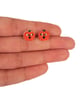 Tiny Pumpkin Stud Earrings - Handmade