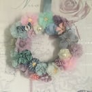 Shabby chic flower wreath decoration 