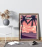 Pattaya retro travel poster, Pattaya print, Thailand travel poster - Image 2