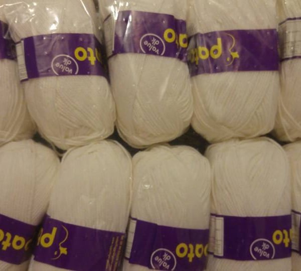 Pato Yarn - White - 10x100g