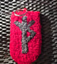 Negative Energy Protection Bindrune Punch Needle Keyring - Image 1