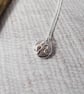 Sterling Silver Pebble Necklace with Snowdrops - Image 3