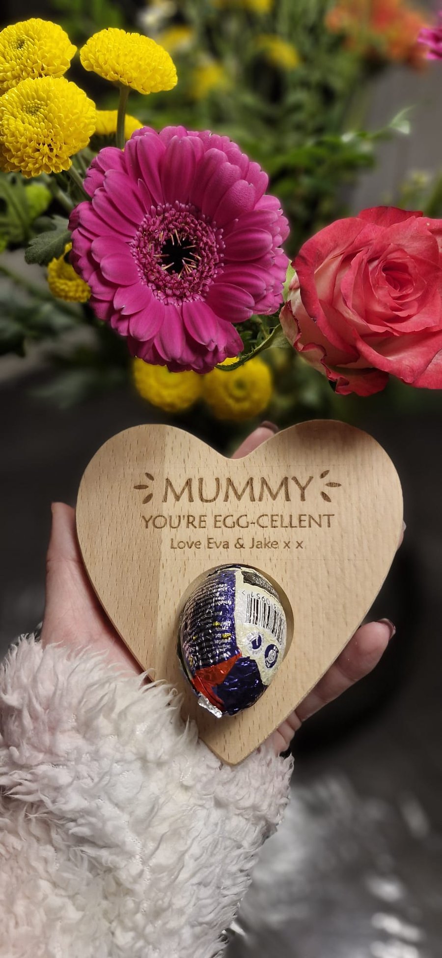 Heart shaped egg holder or chocolate egg holder