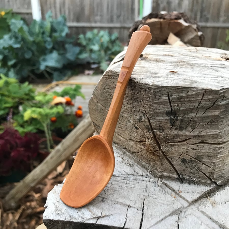 Hand Carved Apple Spoon