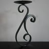 Scrolled Candle Holder&Candle............Wrought Iron(Forged Steel) 