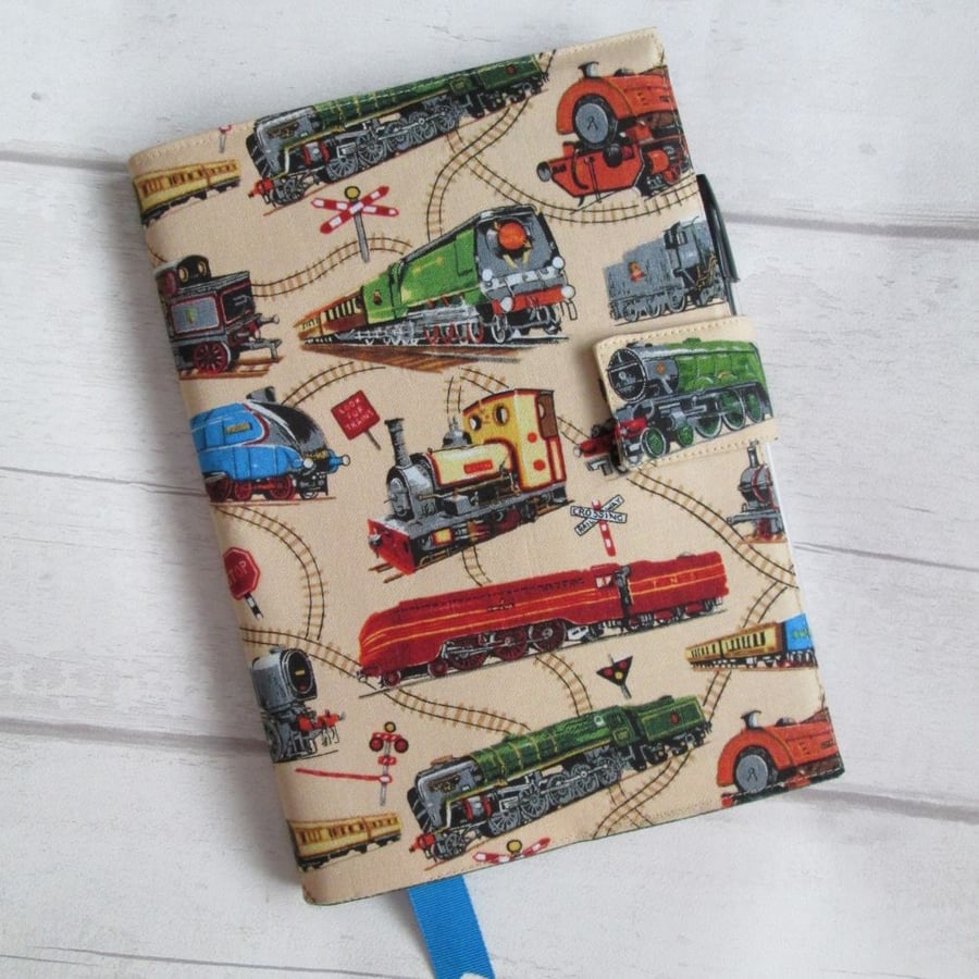 SOLD - A5 Steam Engine Reusable Notebook Cover