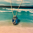 Scottish Sea Glass Tree of Life Pendant – Handmade Wire Wrapped Necklace