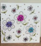 Hand drawn Doodle flowers Card