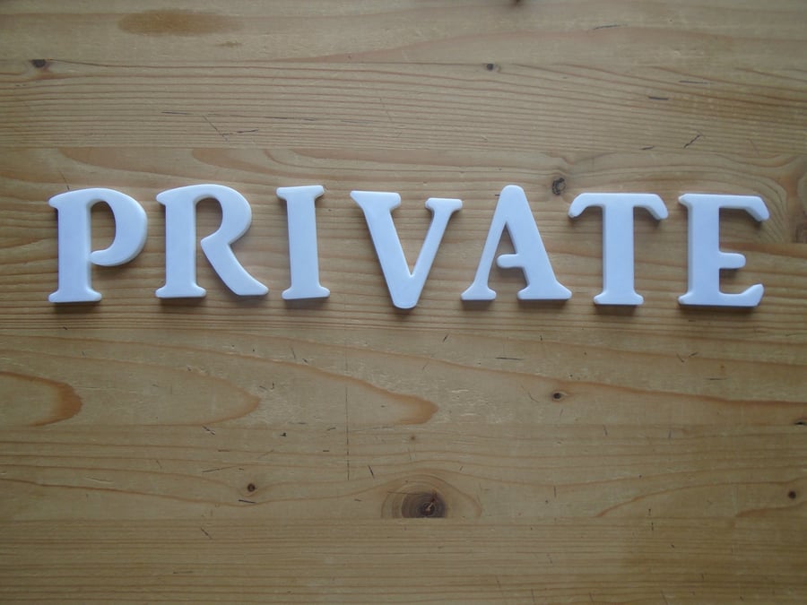 Private Self Adhesive letters 