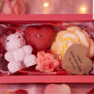 Handmade Valentine’s Day Artisan Candle Gift Set – Romantic Teddy Bear & Floral 