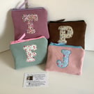 Monogrammed Purse - Personalised Wallet or Cord Pouch made from Cord