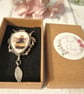 Bee Pattern - Broken China Pendant Necklace - Boho Style - Image 8