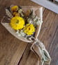 Mini dried flower bouquet - yellow