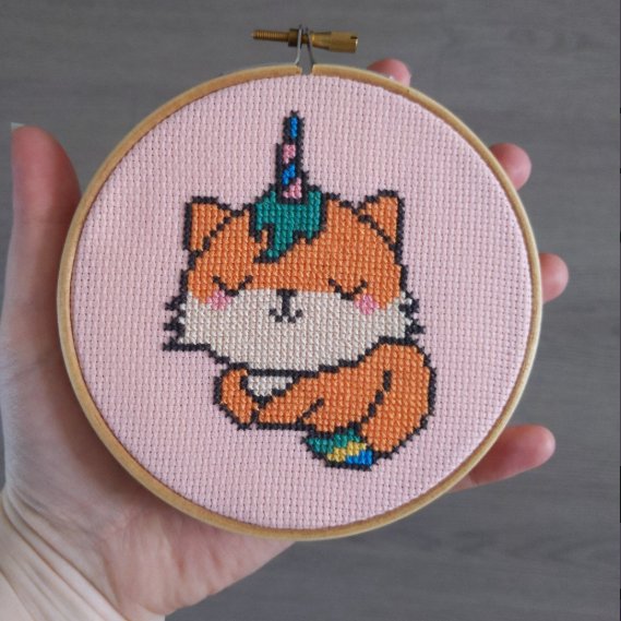 Kawaii unifox cross stitch
