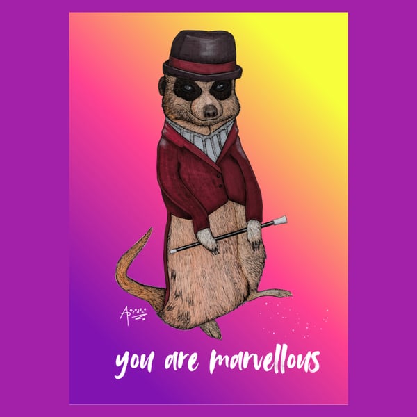 Meerkatbaret Greetings Cards - Pack of 5 A6 Cards