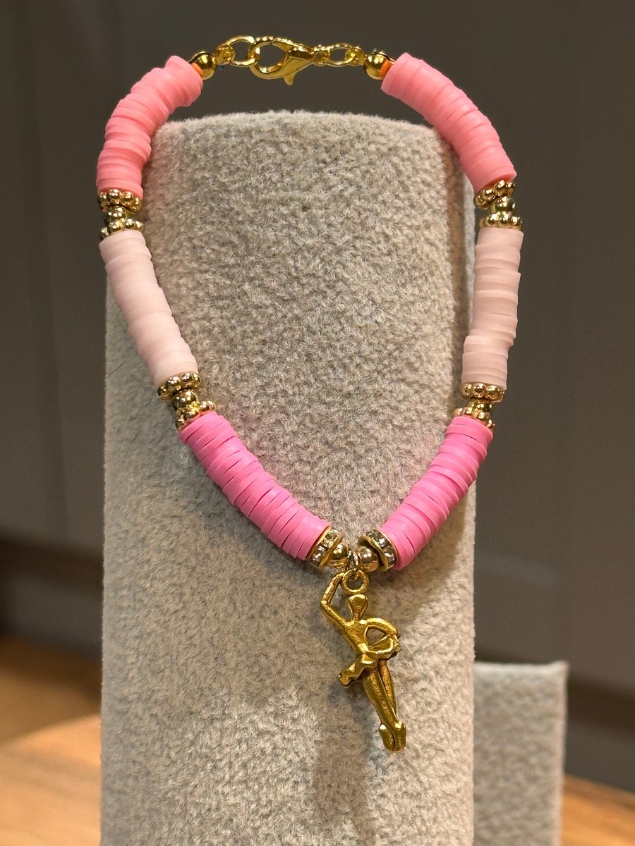 Unique Handmade bracelet with charms - ballerina