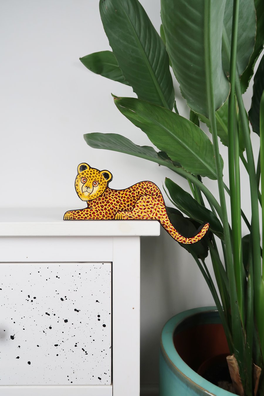 Cheetah door topper, jungle home decor, animal wooden decoration.
