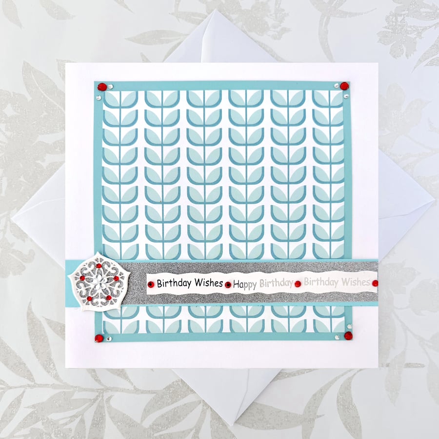 Birthday card - large size - modern contemporary