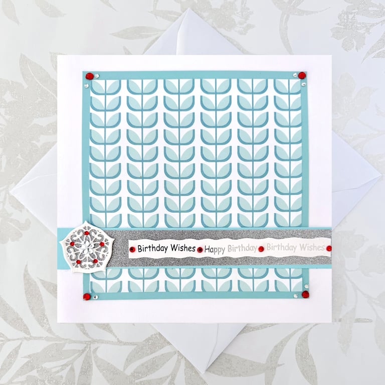 Birthday card - large size - modern contemporary