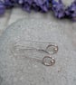 Sterling Silver Circle and Dot Long Earrings - JBJ1076 - Image 6